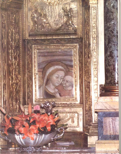 A painting from the altar of Our Lady of Good Counsel of Genazzano